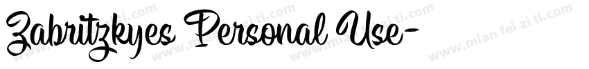 Zabritzkyes Personal Use字体转换